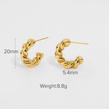 Ladies Twist Spiral Hoop Earrings 18K Gold Plated – Useful Gifts — 2