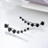 Super Shiny Black Zircon Long Round Earrings – Gift Ideas — 2