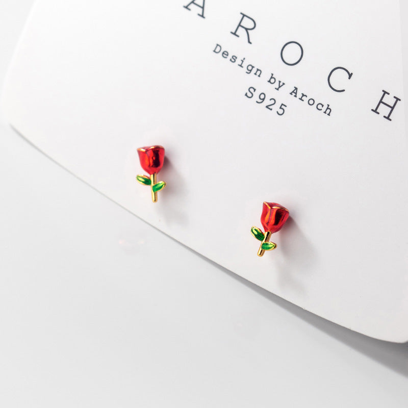 Fashion Silver Flower Stud Earrings Women – Stylish Gifts — 1