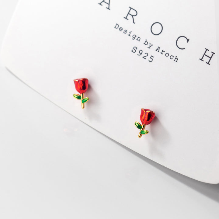 Fashion Silver Flower Stud Earrings Women – Stylish Gifts — 1