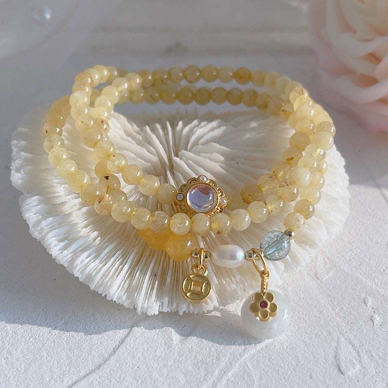 Gold Hair Crystal Wealth Transfer Bracelet – Jewelry Gift Ideas — 1