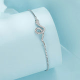Bracelet Sterling Silver S925 White Gold Plated – Jewelry Gift Ideas — 5