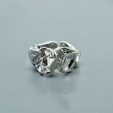 Silver Foil Paper Irregular Girls' Opening Ring – Useful Gifts — 1