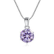 925 Silver Inlaid Round Moissanite Necklace – Jewelry Gift Ideas — 15