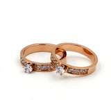 Solitaire Rose Gold Pair Hipster Tail Ring – Special Occasion Gifts — 4