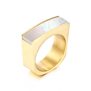 European and American Stainless Steel Gold Ring – Birthday Gifts — 5