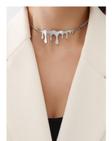 Niche Water Drop Element Necklace Clavicle Chain – Jewelry Gift Ideas — 11
