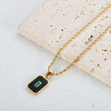 Square Rose Pendant Necklace Fashion Stainless – Jewelry Gift Ideas — 4