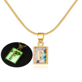 26 Letter Square Necklace Colorful Shell Luminous – Jewelry Gift Ideas — 4