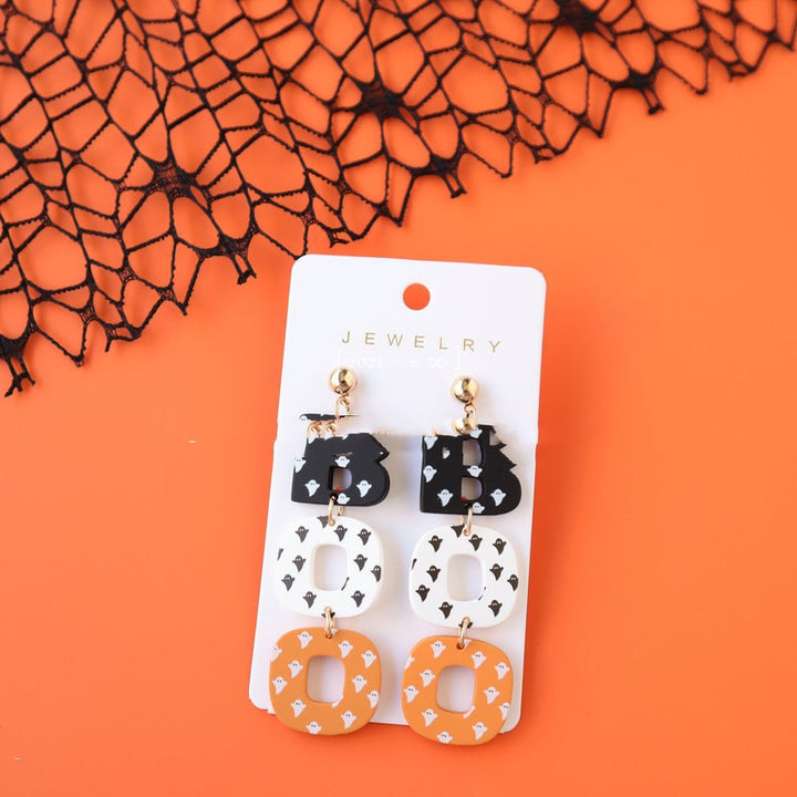Halloween Polymer Clay Acrylic Paint Earrings – Surprise Gifts — 1