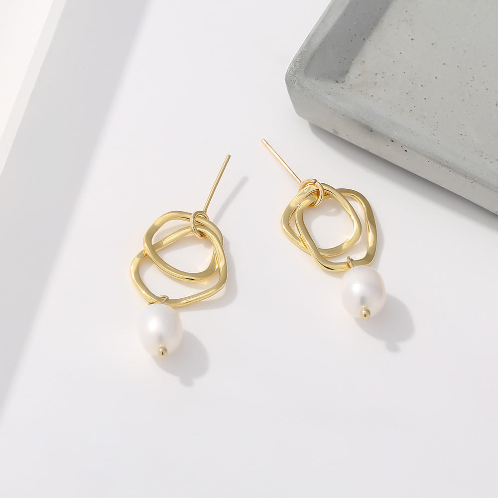 Fashion Irregular Natural Freshwater Pearl Earrings – Stylish Gifts — 1