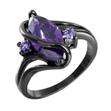 Black Gold S Shaped Zircon High End Diamond Ring – Gifts for Him — 9