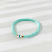 Rainbow Candy Clay Bead Eye Bead Bracelet – Jewelry Gift Ideas — 13