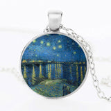 The Kiss Starry Night Sunflower Glass Necklace – Jewelry Gift Ideas — 7