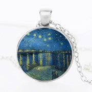 The Kiss Starry Night Sunflower Glass Necklace – Jewelry Gift Ideas — 7