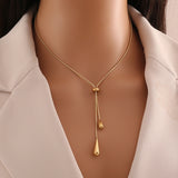 Women's Light Luxury Water Drop Tassel Necklace – Jewelry Gift Ideas — 1