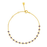 925 Sterling Silver Purple Stone Chain Bracelet – Jewelry Gift Ideas — 5