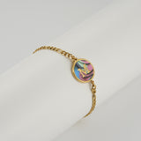 Stainless Steel Round Letter Bracelet – Jewelry Gift Ideas — 14