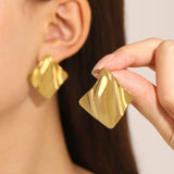 Titanium Steel Pleated Geometric Retro Glossy – Meaningful Gifts — 10