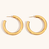 Square Line Hollow C- Shaped Ear Ring Stainless – Practical Gifts — 16