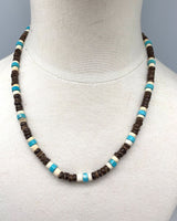 Coconut Shell Charcoal Turquoise Necklace – Jewelry Gift Ideas — 8