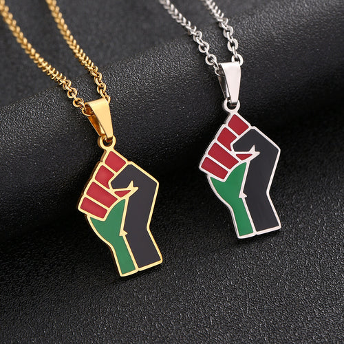 African Fist Symbol Titanium Steel Pendant – Jewelry Gift Ideas — 1