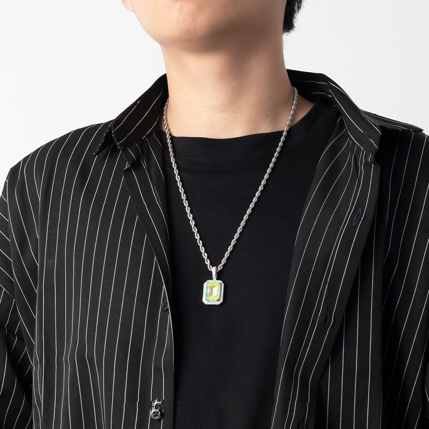 Retro Street Colorful Diamond Jewel Necklace – Jewelry Gift Ideas — 1