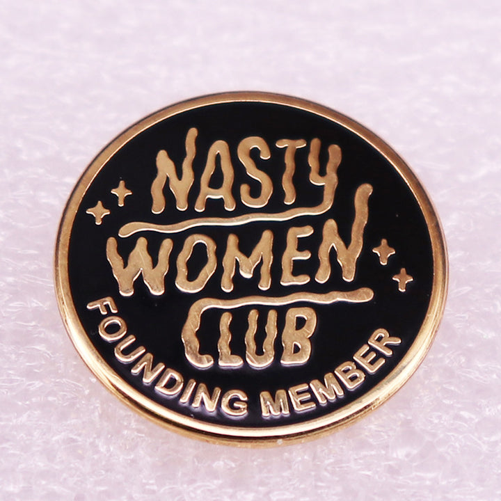 Feminist Brooch Round Letter Metal Badge – Jewelry Gift Ideas — 1