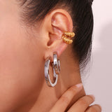 Square Line Hollow C- Shaped Ear Ring Stainless – Practical Gifts — 7