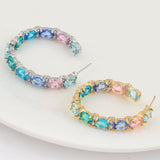 Shining Color Matching Round Ring Earrings – Special Occasion Gifts — 12