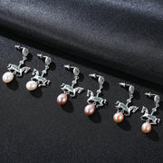 S925 Sterling Silver Pearl Earrings New Carousel – Surprise Gifts — 1