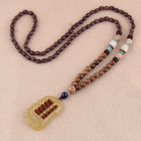 Men's And Women's Ethnic Necklaces Retro Wooden Beads – Gifts for Her — 17