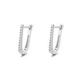 925 Sterling Silver Geometric U-shaped Earrings – Gifts for Her — 9