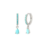 Water Drop Earrings Women's 925 Silver Turquoise – Gifts for Her — 4