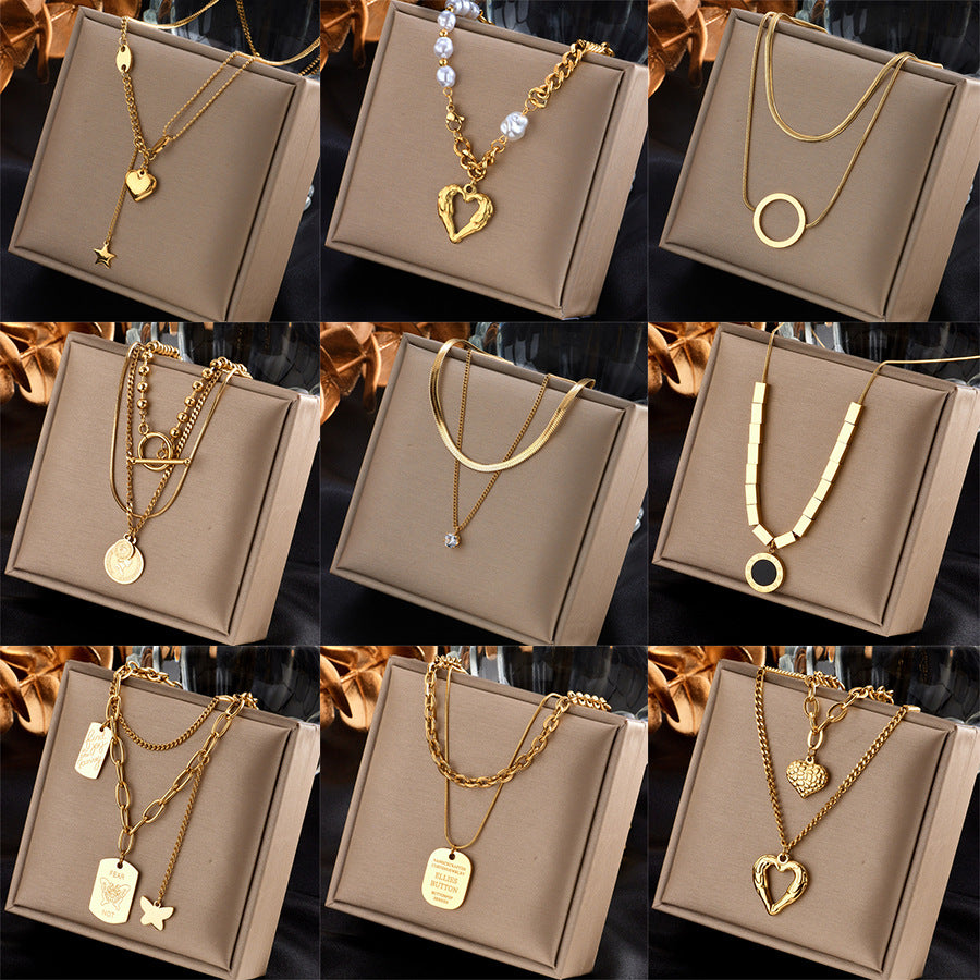 High-end Love Pearl Pendant Multi-layer Chain – Jewelry Gift Ideas — 1