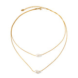 Freshwater Pearl Double-layer Non-fading Necklace – Jewelry Gift Ideas — 4