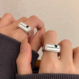 Geometric Squares Letters Ring Women's Fashion – Stylish Gifts — 1
