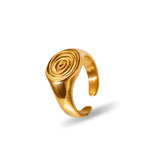 Women's Retro Minority Hammered Opening Couple Rings – Gifts for Her — 10