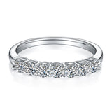 Moissanite Seven Diamond Row S925 Silver Ring – Everyday Gifts — 2