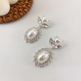 Love Pearl Rhinestone Earrings – Gifts for Couples — 2