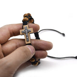 Cross Bracelet Alloy Pine Beads Woven China – Jewelry Gift Ideas — 3
