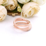 S925 Sterling Silver Rose Interlaced Three Ring – Thoughtful Gifts — 2