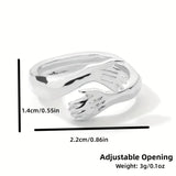 Simple Fashion Special-interest Embrace Hands Hug Ring – Stylish Gifts — 3