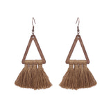 Style Tassel Earrings Female Leaf Circle Metal Leather – Stylish Gifts — 20