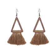 Style Tassel Earrings Female Leaf Circle Metal Leather – Stylish Gifts — 20