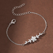 Diamond Flower Leaf Bracelet Niche Temperament – Jewelry Gift Ideas — 11