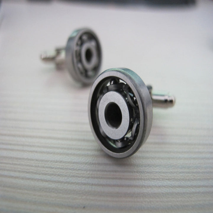 Tungsten Steel Black Cufflinks with Bead – Special Occasion Gifts — 1
