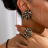 Vintage Geometric Leopard Print Circle Disc Fashion – Stylish Gifts — 8