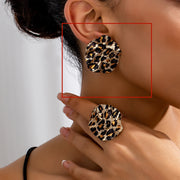 Vintage Geometric Leopard Print Circle Disc Fashion – Stylish Gifts — 8