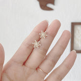 Aestheticism Snowflake Pearl Earrings Ins Female – Gifts for Her — 5